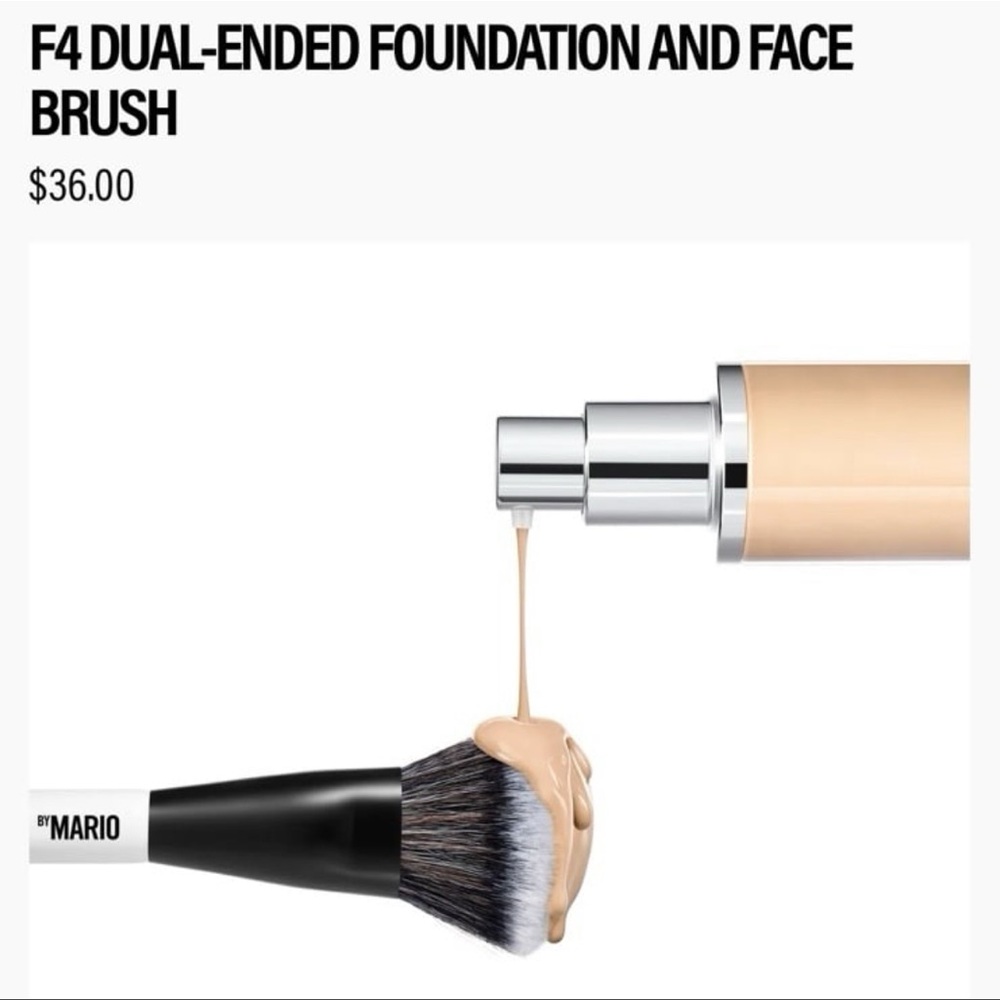 MAKEUP by MARIO F4
F4 DUAL-ENDED FOUNDATION AND FACE BRUSH ~NEW~ - Picture 6 of 6